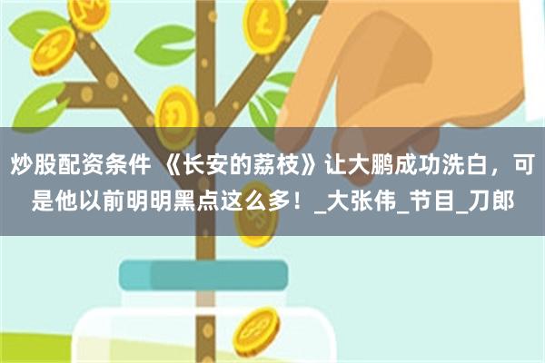 炒股配资条件 《长安的荔枝》让大鹏成功洗白，可是他以前明明黑点这么多！_大张伟_节目_刀郎